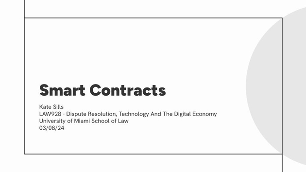 Smart Contracts Talk