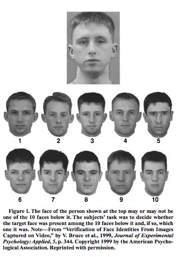 Verification of Face Identities